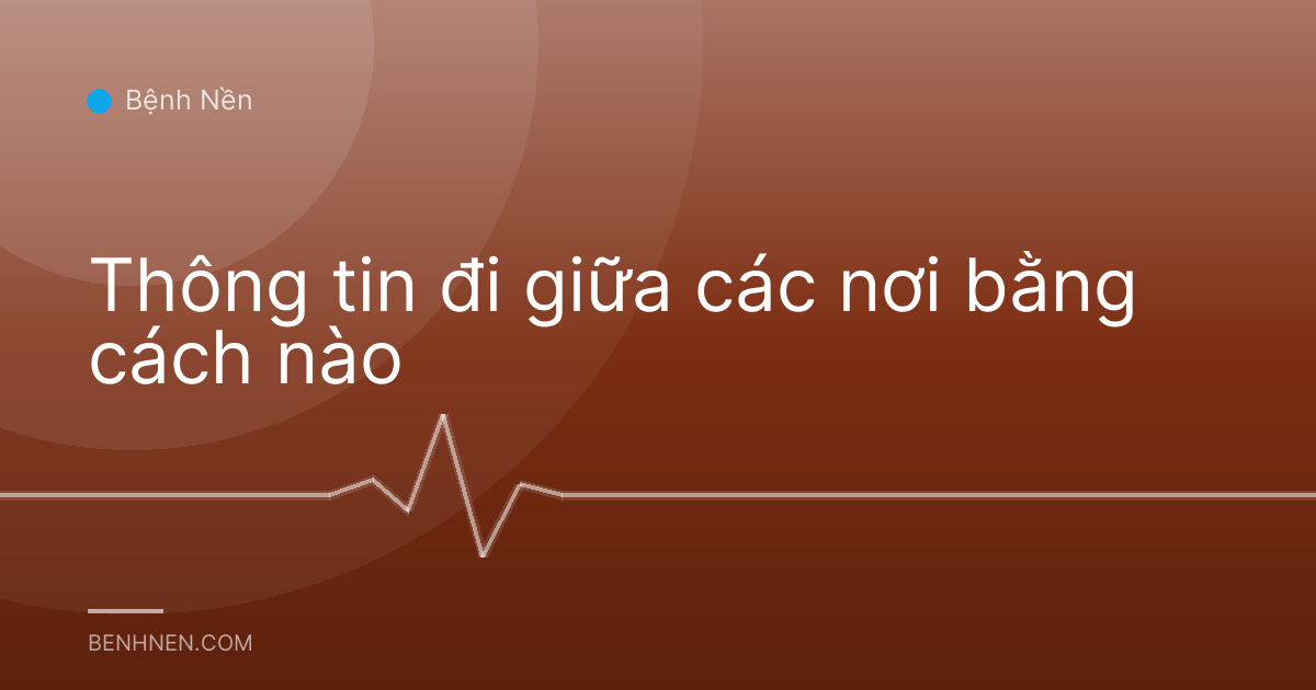 Thông tin đi giữa các nơi bằng cách nào